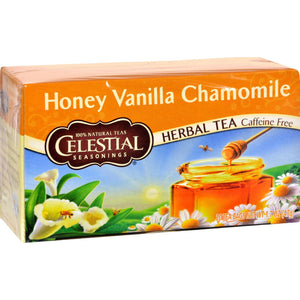 Celestial Seasonings Herbal Tea Caffeine Free Honey Vanilla Chamomile - 20 Tea Bags - Case Of 6 - Vita-Shoppe.com