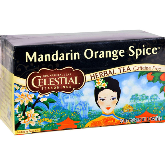 Celestial Seasonings Herbal Tea Caffeine Free Mandarin Orange Spice - 20 Tea Bags - Case Of 6 - Vita-Shoppe.com