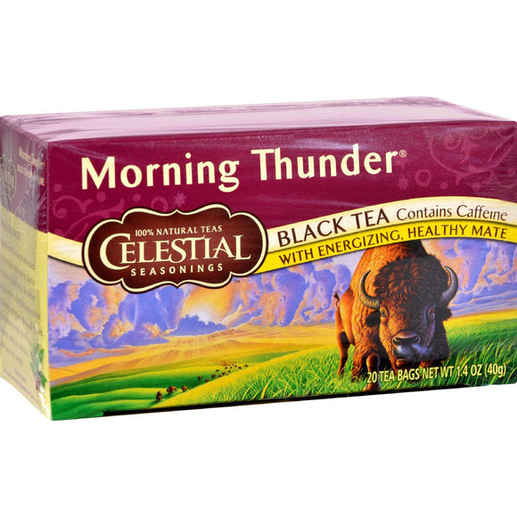 Celestial Seasonings Morning Thunder - 20 Tea Bags - Case Of 6 - Vita-Shoppe.com