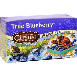 Celestial Seasonings Herbal Tea Caffeine Free True Blueberry - 20 Tea Bags - Case Of 6 - Vita-Shoppe.com