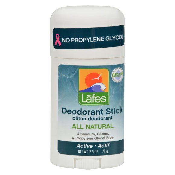 Lafe's Natural And Organic Deodorant Stick With Organic Hemp Oil - 2.5 Oz - Vita-Shoppe.com