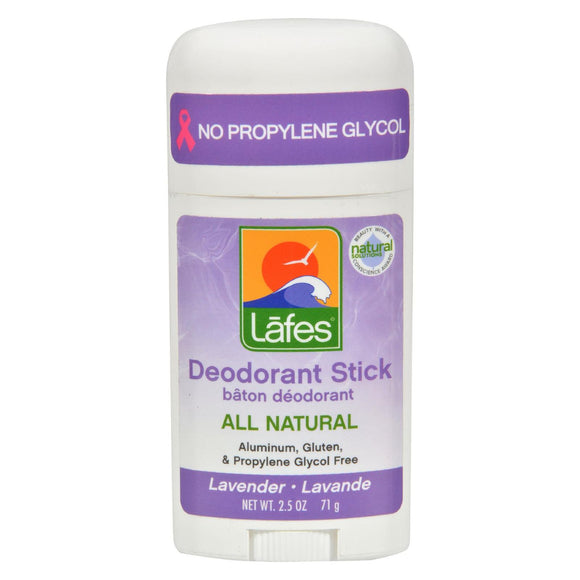 Lafe's Natural Body Care Natural And Organic Deodorant Stick - Lavender - 2.5 Oz - Vita-Shoppe.com