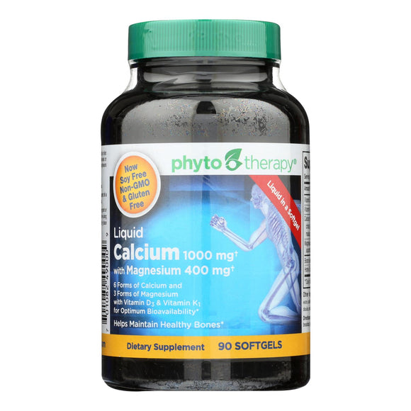 Phyto-therapy Liquid Calcium - 1000 Mg - 90 Softgels - Vita-Shoppe.com