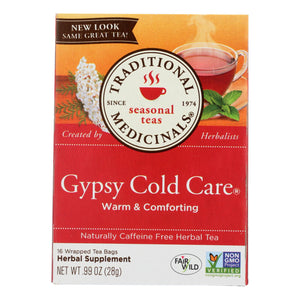 Traditional Medicinals Gypsy Cold Care Herbal Tea - 16 Tea Bags - Case Of 6 - Vita-Shoppe.com