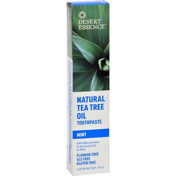 Desert Essence Natural Tea Tree Oil Toothpaste Mint - 6.25 Oz - Vita-Shoppe.com