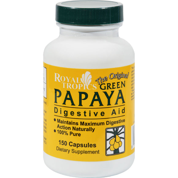 Royal Tropics The Original Green Papaya Digestive Aid - 150 Capsules - Vita-Shoppe.com