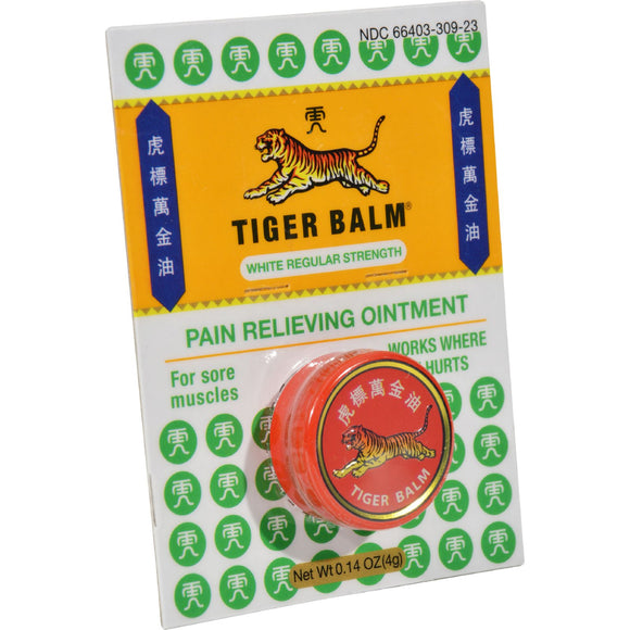 Tiger Balm Pain Relieving Ointment - White Regular Strength - .14 Oz - Vita-Shoppe.com