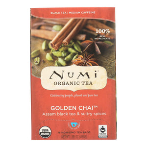 Numi Tea Golden Chai Black Tea - 18 Bags - Vita-Shoppe.com