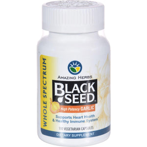 Amazing Herbs Black Seed And Garlic - 100 Capsules - Vita-Shoppe.com