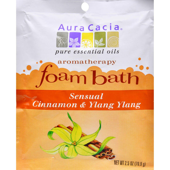 Aura Cacia Foam Bath Sensual Cinnamon And Ylang Ylang - 2.5 Oz - Case Of 6 - Vita-Shoppe.com