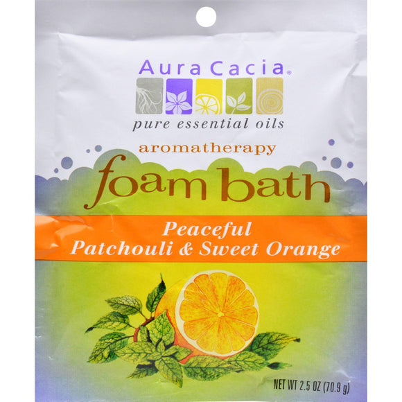 Aura Cacia Foam Bath Peaceful Patchouli And Sweet Orange - 2.5 Oz - Case Of 6 - Vita-Shoppe.com