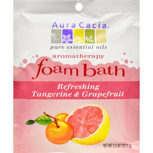Aura Cacia Foam Bath Refeshing Tangerine And Grapefruit - 2.5 Oz - Case Of 6 - Vita-Shoppe.com
