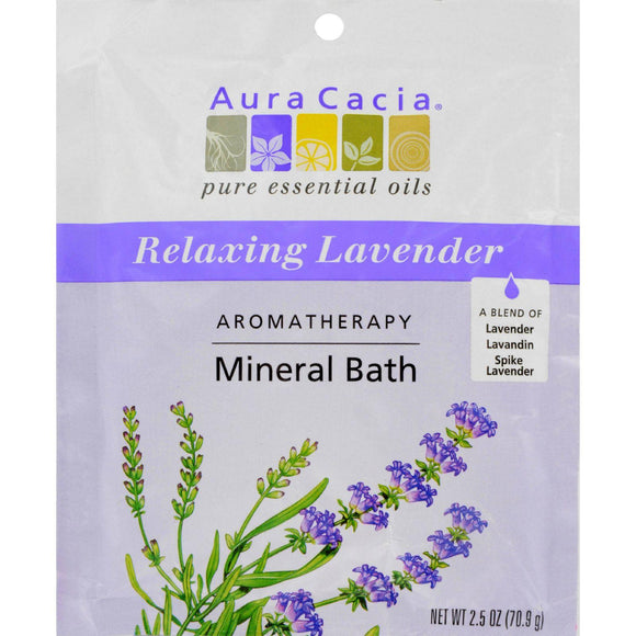 Aura Cacia Aromatherapy Mineral Bath Lavender Harvest - 2.5 Oz - Case Of 6 - Vita-Shoppe.com