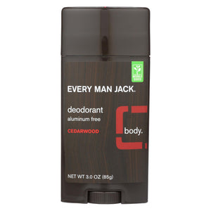 Every Man Jack Body Deodorant - Cedarwood - Aluminum Free - 3 Oz - Vita-Shoppe.com