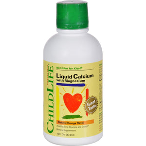 Childlife Liquid Calcium With Magnesium Natural Orange - 16 Fl Oz - Vita-Shoppe.com