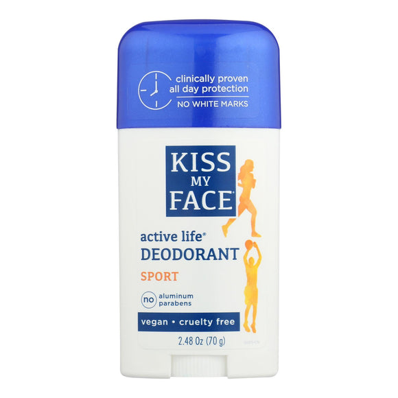 Kiss My Face Deodorant Active Life Sport Aluminum Free - 2.48 Oz - Vita-Shoppe.com