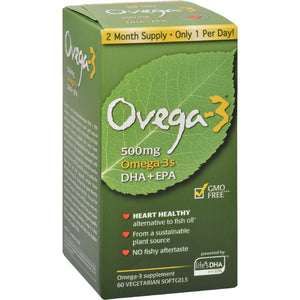 Amerifit Nutrition Ovega-3 - 500 Mg - 60 Vegetarian Softgels - Vita-Shoppe.com