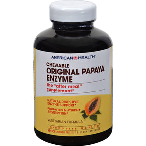 American Health Original Papaya Enzyme Chewable - 600 Tablets - Vita-Shoppe.com