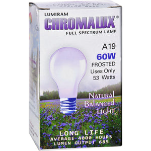Chromalux Light Bulb Frosted-60w - 1 Bulb - Vita-Shoppe.com