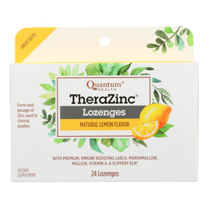 Quantum Therazinc Cold Season Plus Lozenges Lemon - 14 Mg - 24 Lozenges - Vita-Shoppe.com