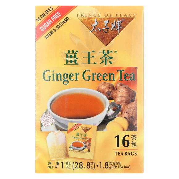 Prince Of Peace Ginger Green Tea - 16 Tea Bags - Vita-Shoppe.com