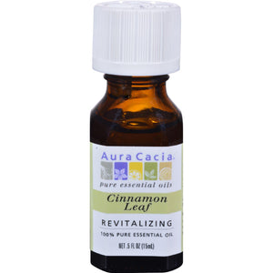 Aura Cacia Pure Essential Oil Cinnamon Leaf - 0.5 Fl Oz - Vita-Shoppe.com