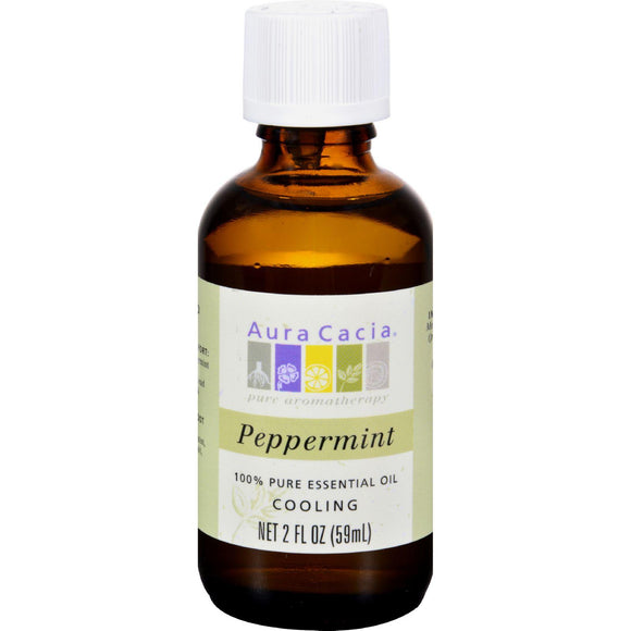 Aura Cacia Peppermint Pure Essential Oil - 2 Fl Oz - Vita-Shoppe.com