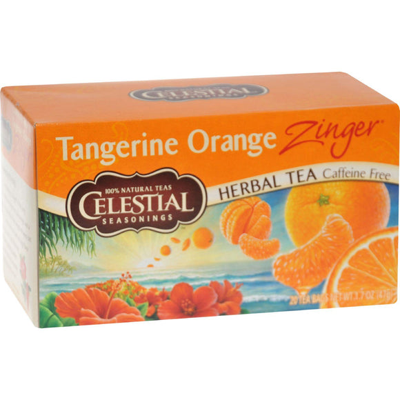 Celestial Seasonings Herbal Tea - Caffeine Free - Tangerine Orange Zinger - 20 Bags - Vita-Shoppe.com