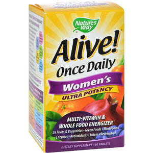 Nature's Way Alive Once Daily Women's Multi-vitamin Ultra Potency - 60 Tablets - Vita-Shoppe.com