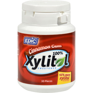 Epic Dental Cinnamon Gum - Xylitol Sweetened - 50 Count - Vita-Shoppe.com