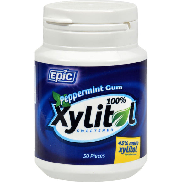 Epic Dental Peppermint Gum - Xylitol Sweetened - 50 Count - Vita-Shoppe.com