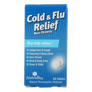 Natrabio Cold And Flu Relief Non-drowsy - 60 Tablets - Vita-Shoppe.com