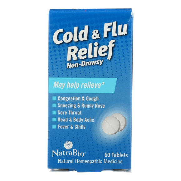Natrabio Cold And Flu Relief Non-drowsy - 60 Tablets - Vita-Shoppe.com