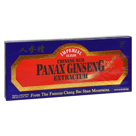 Imperial Elixir Chinese Red Panax Ginseng Extractum - 10 Bottles - 10 Ml Each - Vita-Shoppe.com