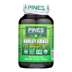 Pines International 100% Organic Barley Grass Powder - 3.5 Oz - Vita-Shoppe.com