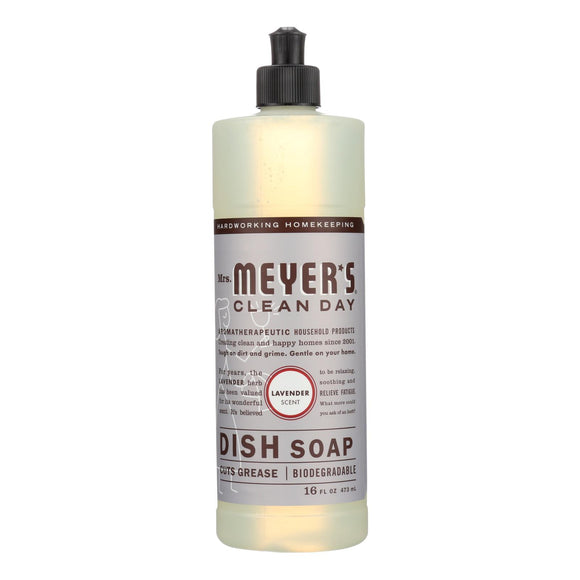 Mrs. Meyer's Clean Day - Liquid Dish Soap - Lavender - Case Of 6 - 16 Oz - Vita-Shoppe.com