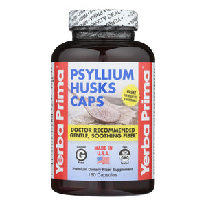 Yerba Prima Psyllium Husks Caps - 180 Capsules - Vita-Shoppe.com