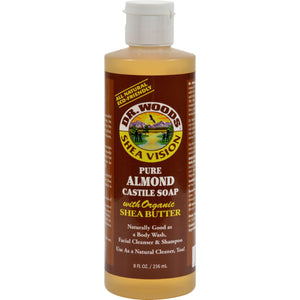 Dr. Woods Shea Vision Pure Castile Soap Almond With Organic Shea Butter - 8 Fl Oz - Vita-Shoppe.com