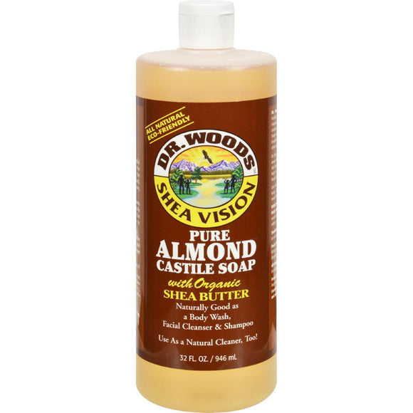 Dr. Woods Shea Vision Pure Castile Soap With Organic Shea Butter Almond - 32 Fl Oz - Vita-Shoppe.com