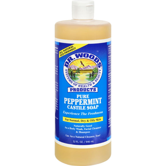 Dr. Woods Pure Castile Soap Peppermint - 32 Fl Oz - Vita-Shoppe.com