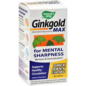 Nature's Way Ginkgold Max - 120 Mg - 60 Tablets - Vita-Shoppe.com