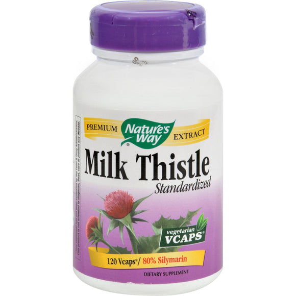 Nature's Way Milk Thistle Standardized - 120 Vegetarian Capsules - Vita-Shoppe.com