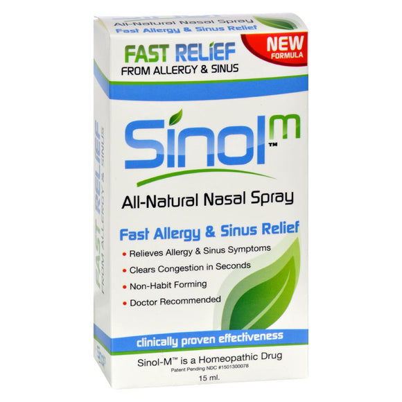 Sinol Sinol-m Homeopathic Allergy And Sinus Relief - 15 Ml - Vita-Shoppe.com