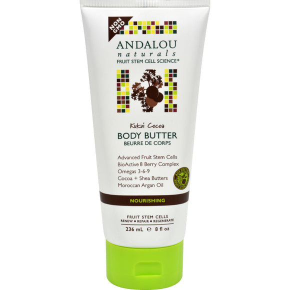 Andalou Naturals Nourishing Body Butter Kukui Cocoa - 8 Fl Oz - Vita-Shoppe.com