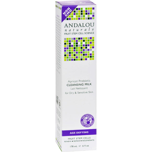 Andalou Naturals Cleansing Milk For Dry Sensitive Skin Apricot Probiotic - 6 Fl Oz - Vita-Shoppe.com