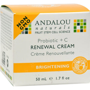 Andalou Naturals Renewal Cream Brightening Probiotic Plus C - 1.7 Fl Oz - Vita-Shoppe.com
