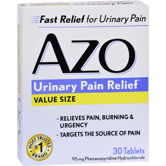 Azo Standard Urinary Pain Relief - 30 Tablets - Vita-Shoppe.com