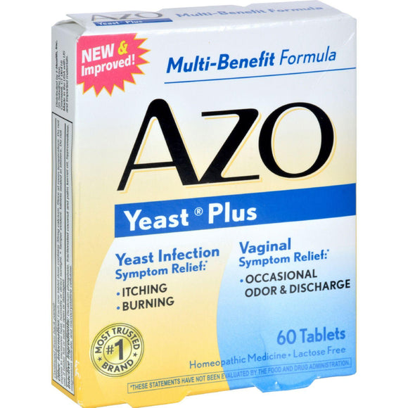 Azo Yeast Plus - 60 Tablets - Vita-Shoppe.com