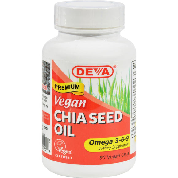 Deva Vegan Chia Seed Oil - 90 Vcaps - Vita-Shoppe.com