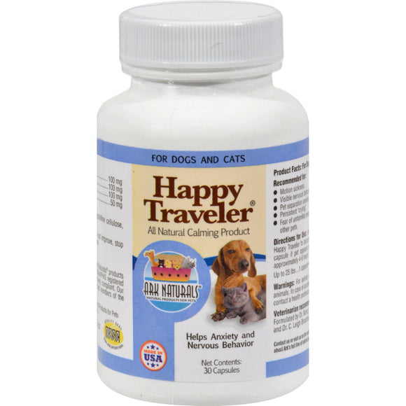 Ark Naturals Happy Traveler For Dogs And Cats - 30 Capsules - Vita-Shoppe.com